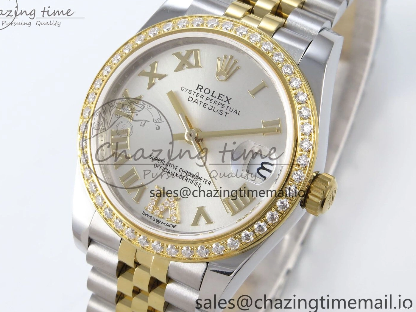JARF DateJust Diamonds Steel Bracelet Silver 1:1 904L Jubilee Edition Roman Dial on 31 YG 278383RBR Best SS HZ2236 0521